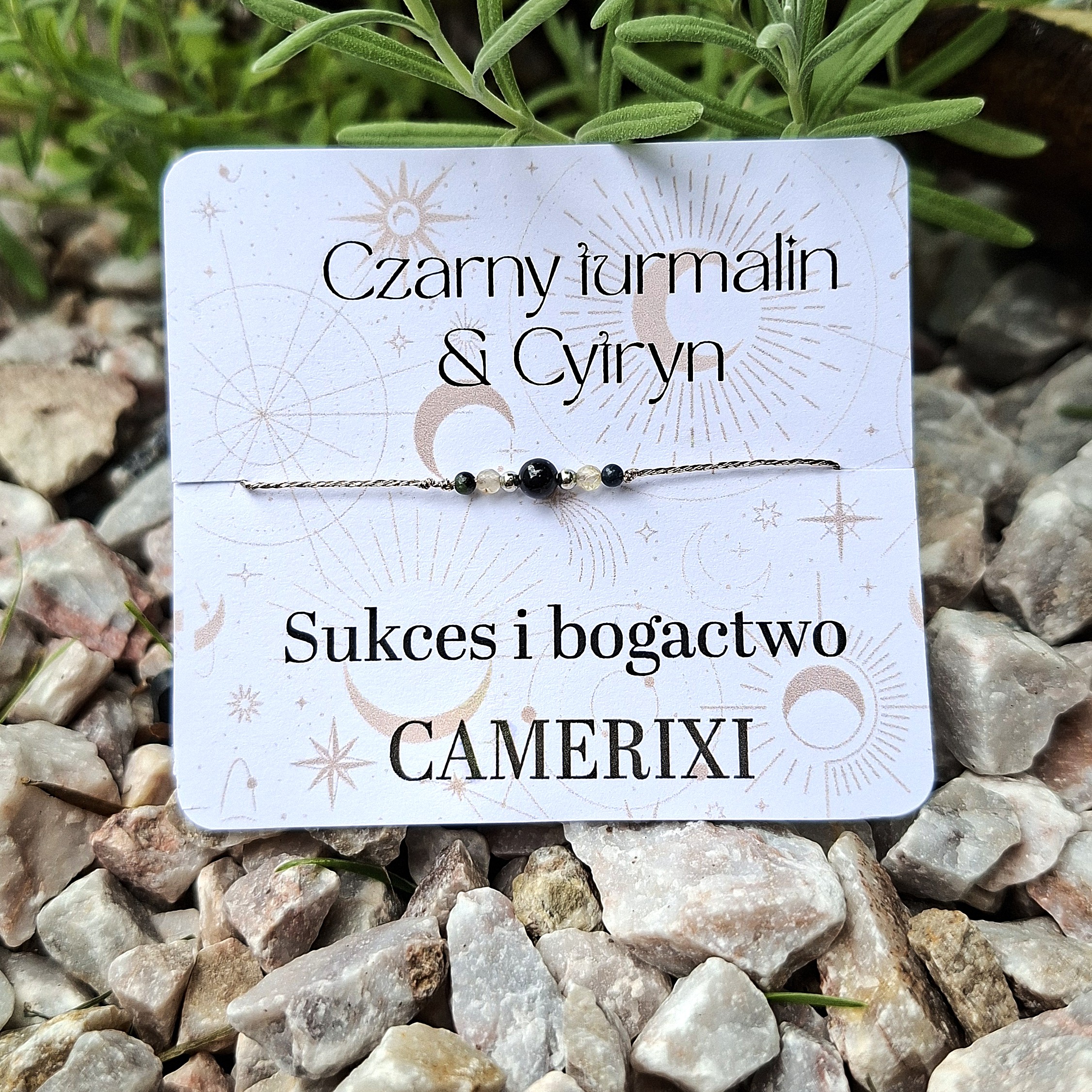 Bransoletka Czarny Turmalin Cytryn - Ochrona Sukces Pewność siebie