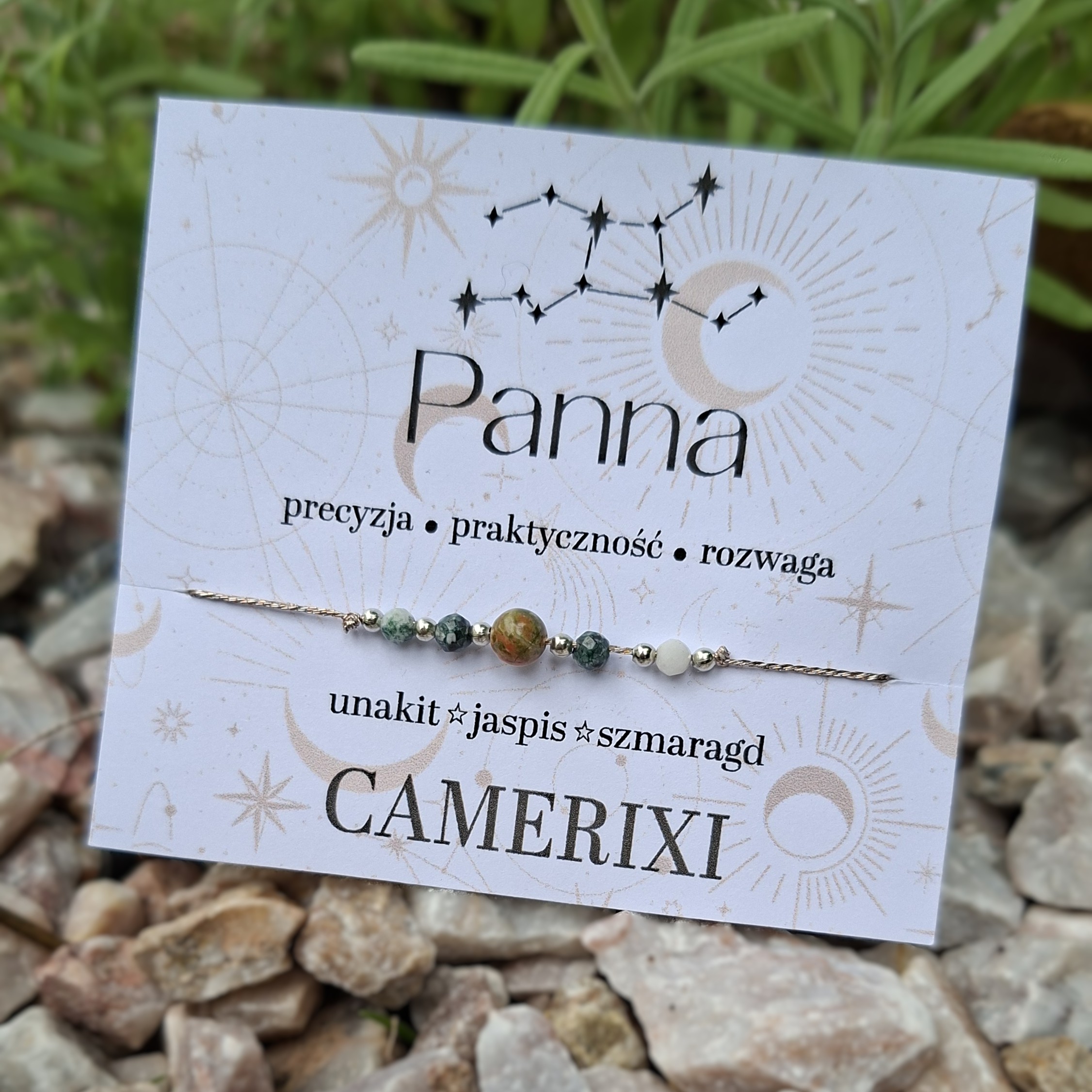PANNA Bransoletka ZODIAK - unakit jaspis szmaragd